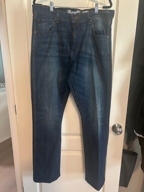 Wrangler Men’s Relaxed Dark Blue Denim Jeans 36 x 34